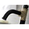 Kingston Brass KSD2823KL Single-Handle Bathroom Faucet with Push Pop-Up, Matte Black/Antique Brass KSD2823KL - alternate 2